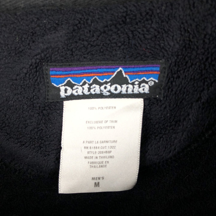 Patagonia Rhythm Plush Synchilla Sweatshirt 20845SP, Men's Medium Fleece Top polyester navy blue type Vintage Second Hand