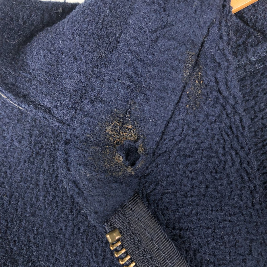 90'S Ralph Lauren POLO by Ralph Lauren swing-top fleece jacket, Made in USA, Men's XXL polyester navy blue type Vintage Second Hand