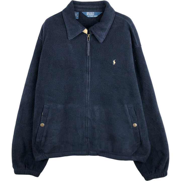 Ralph Lauren POLO by Ralph Lauren Swing Top Fleece Jacket, Men's XL polyester navy blue type Vintage Second Hand