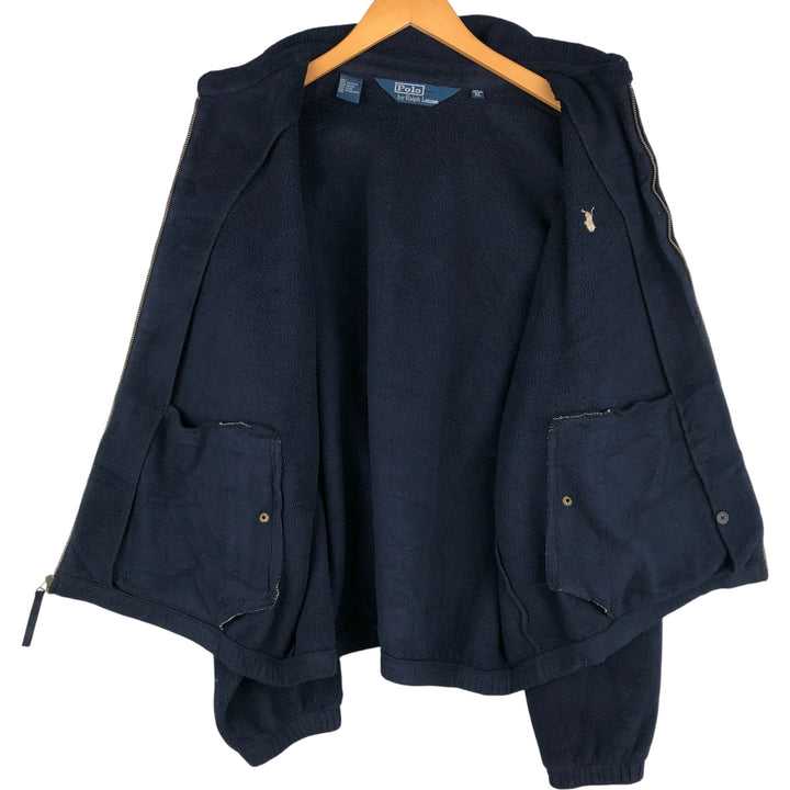 Ralph Lauren POLO by Ralph Lauren Swing Top Fleece Jacket, Men's XL polyester navy blue type Vintage Second Hand
