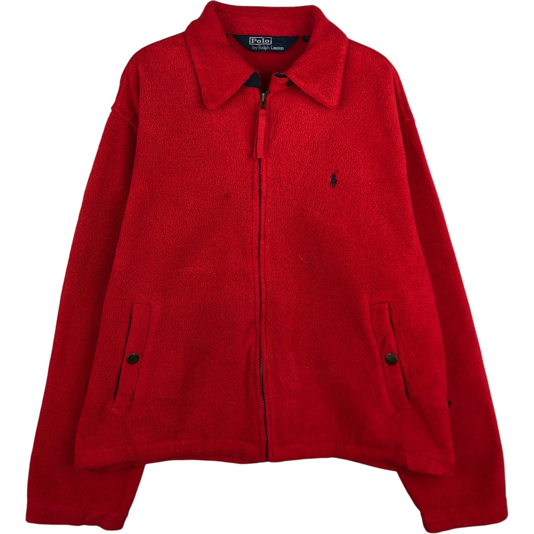 Ralph Lauren POLO by Ralph Lauren Swing Top Fleece Jacket, Men's Size Medium polyester red type Vintage Second Hand