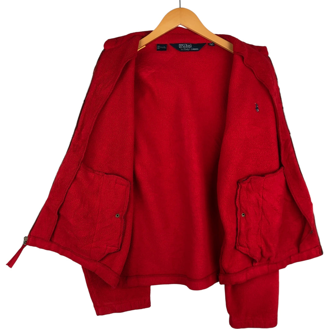Ralph Lauren POLO by Ralph Lauren Swing Top Fleece Jacket, Men's Size Medium polyester red type Vintage Second Hand