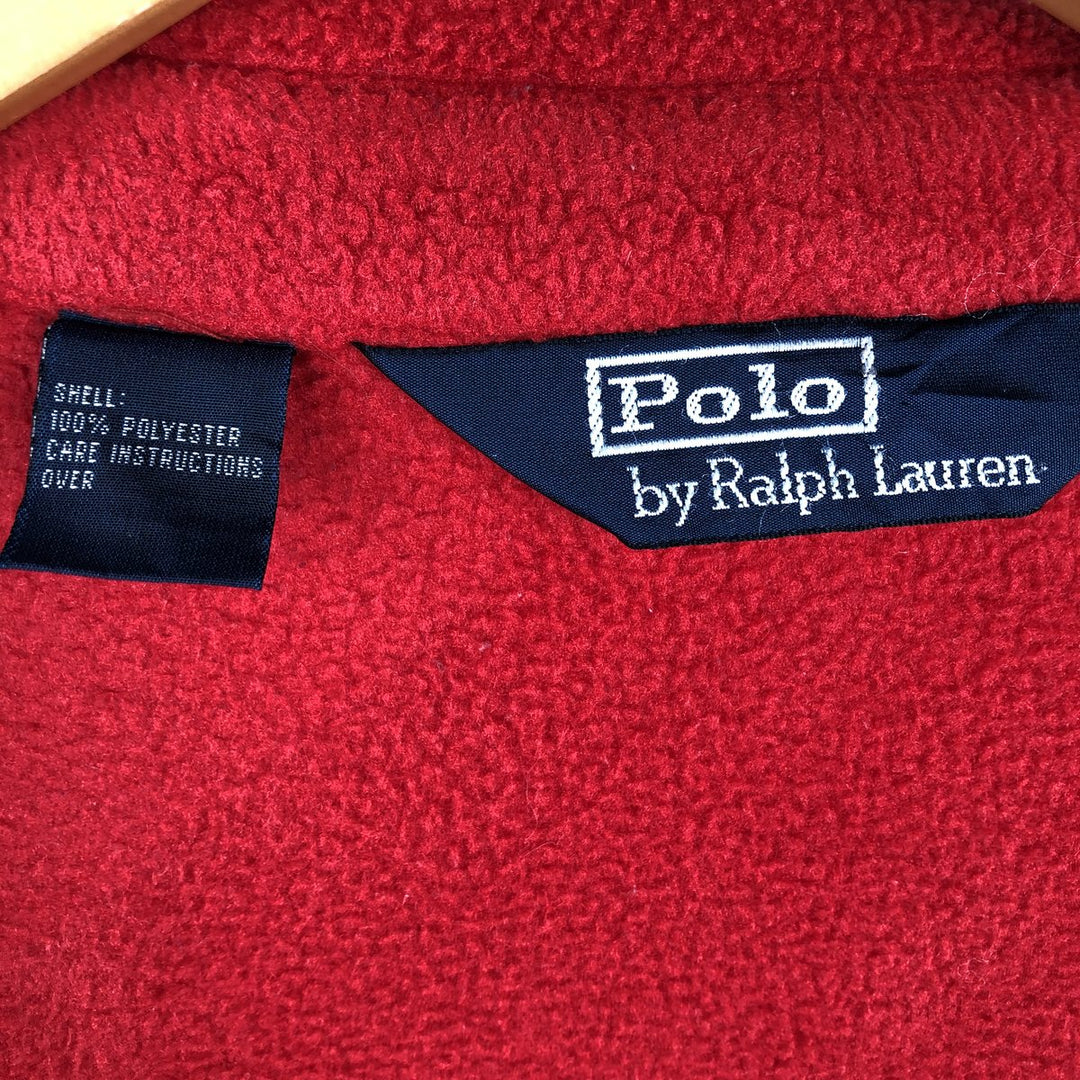 Ralph Lauren POLO by Ralph Lauren Swing Top Fleece Jacket, Men's Size Medium polyester red type Vintage Second Hand