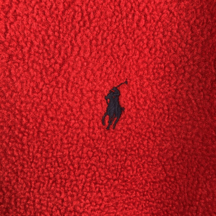 Ralph Lauren POLO by Ralph Lauren Swing Top Fleece Jacket, Men's Size Medium polyester red type Vintage Second Hand