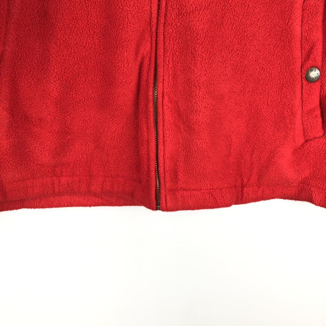 Ralph Lauren POLO by Ralph Lauren Swing Top Fleece Jacket, Men's Size Medium polyester red type Vintage Second Hand