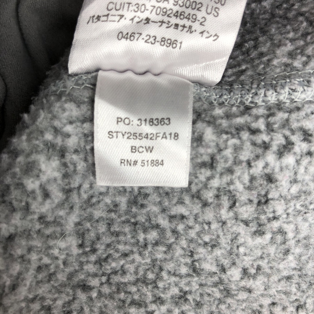 Patagonia Better Sweater Jacket 25542FA18 Fleece Jacket, Women's Size Medium polyester gray type Vintage Second Hand