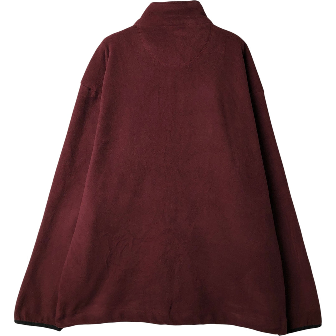 Ralph Lauren Chaps fleece jacket, size M, men's polyester burgundy type Vintage Second Hand