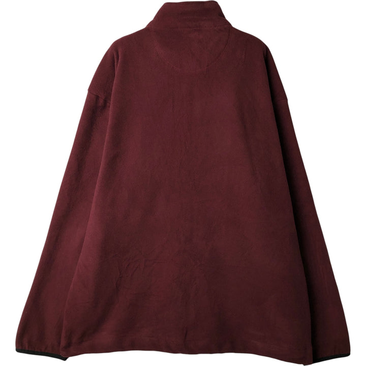 Ralph Lauren Chaps fleece jacket, size M, men's polyester burgundy type Vintage Second Hand