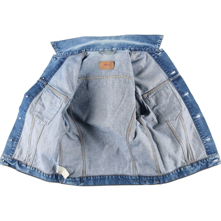 90'S Levi's 70500-0219 Denim Jacket, Men's Size L, Vintage cotton blue type Vintage Second Hand
