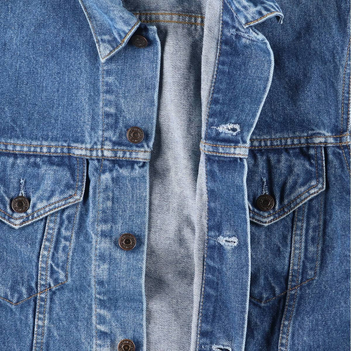 90'S Levi's 70500-0219 Denim Jacket, Men's Size L, Vintage cotton blue type Vintage Second Hand