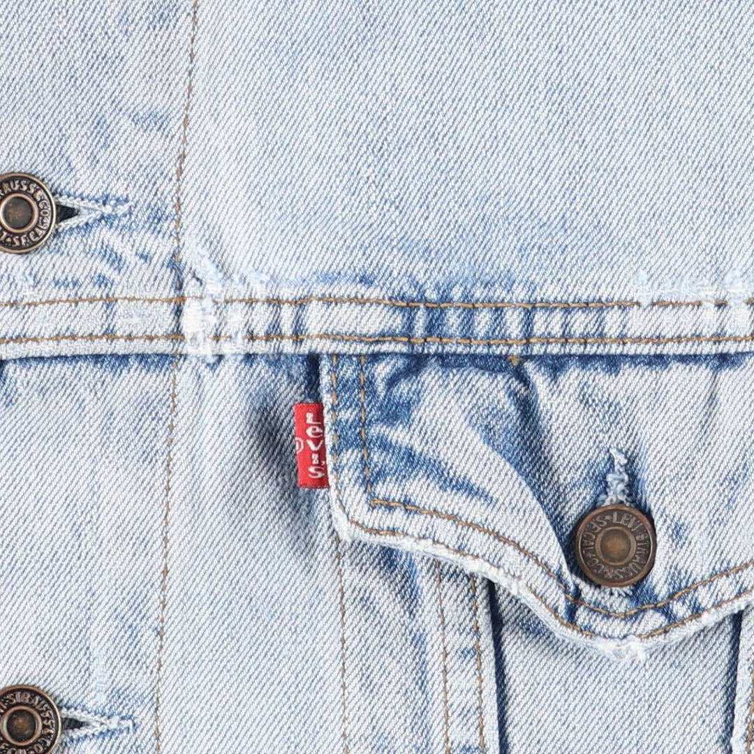 90'S Levi's 70503-0482 Euro Model Denim Jacket, Men's XL, Vintage cotton blue type Vintage Second Hand