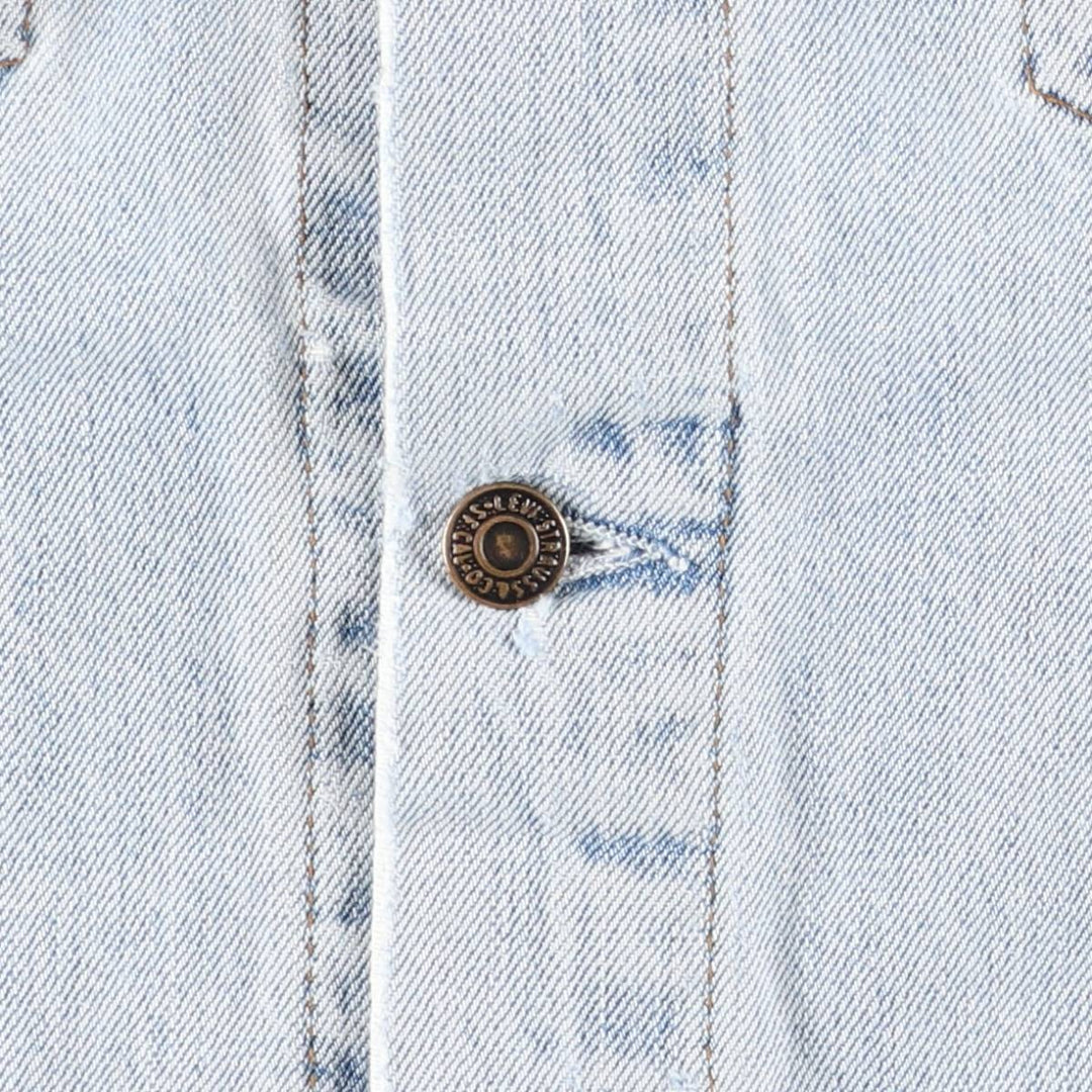 90'S Levi's 70503-0482 Euro Model Denim Jacket, Men's XL, Vintage cotton blue type Vintage Second Hand