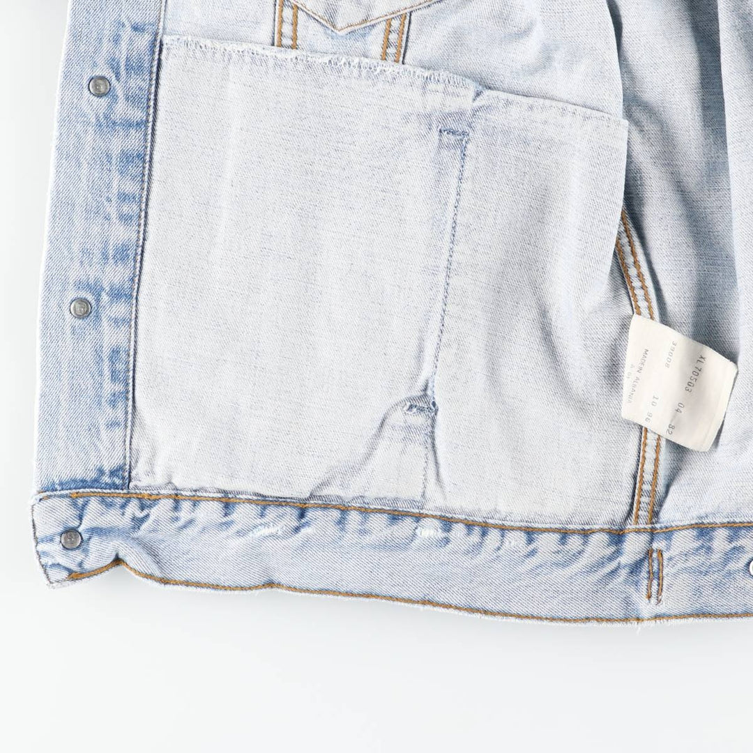 90'S Levi's 70503-0482 Euro Model Denim Jacket, Men's XL, Vintage cotton blue type Vintage Second Hand