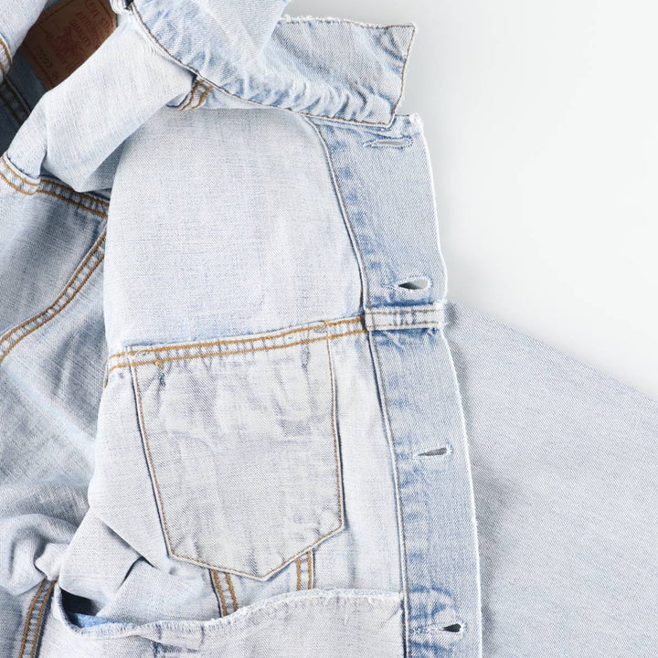 90'S Levi's 70503-0482 Euro Model Denim Jacket, Men's XL, Vintage cotton blue type Vintage Second Hand