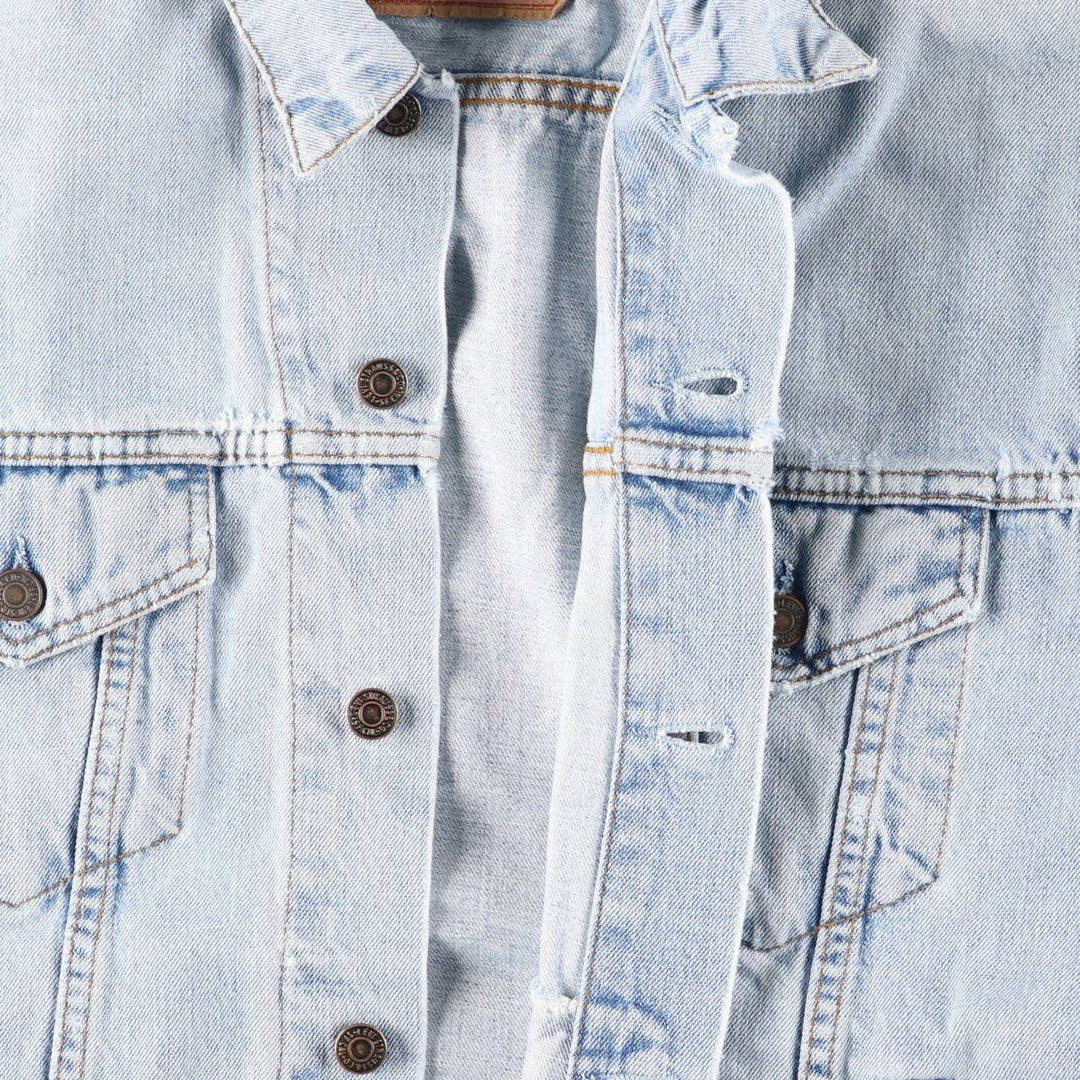 90'S Levi's 70503-0482 Euro Model Denim Jacket, Men's XL, Vintage cotton blue type Vintage Second Hand