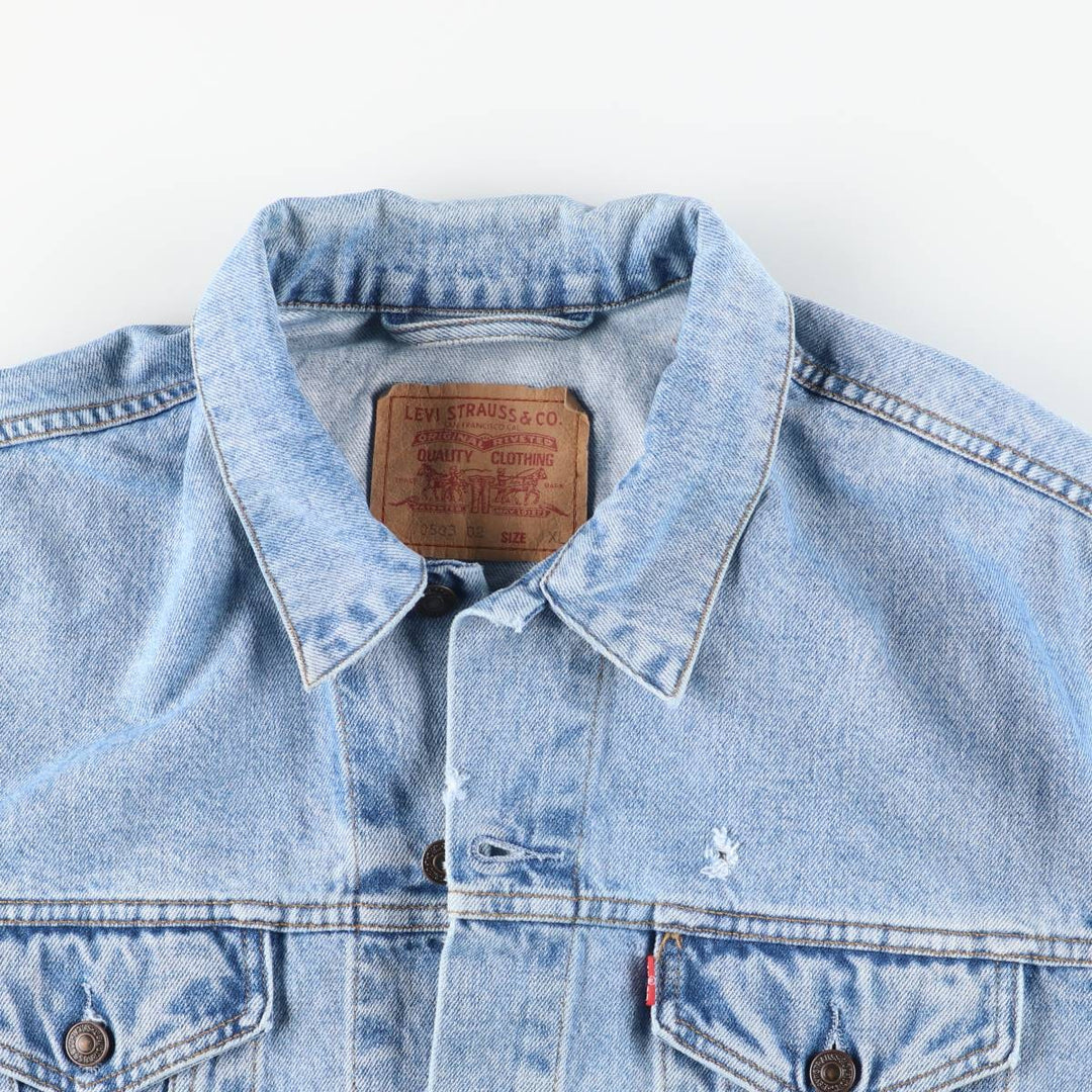 90'S Levi's 70503-0210 denim jacket, G-jacket, men's XL size, vintage cotton blue type Vintage Second Hand