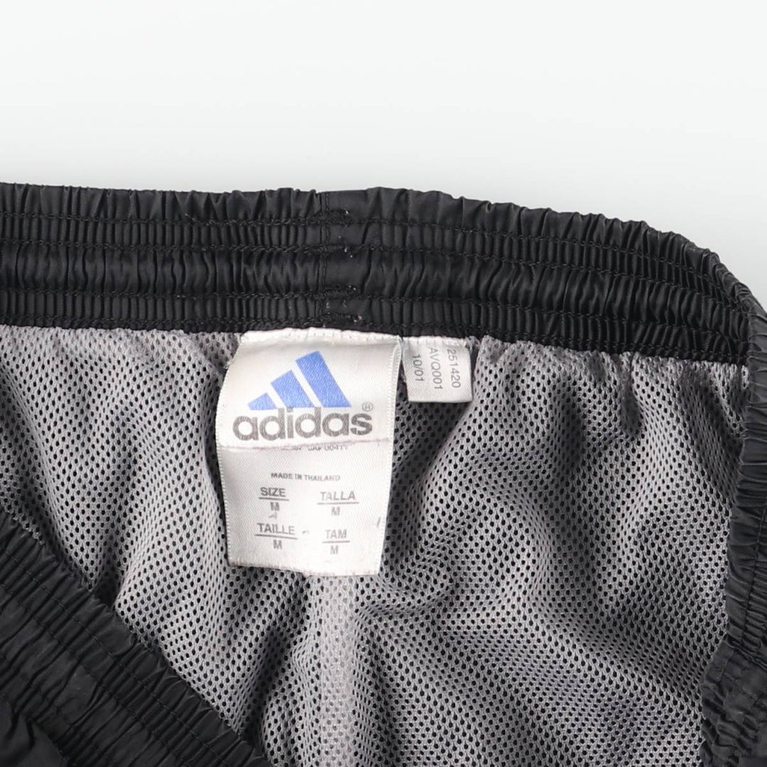 00'S Adidas nylon pants, rustling pants, men's size M Nylon black type Vintage Second Hand