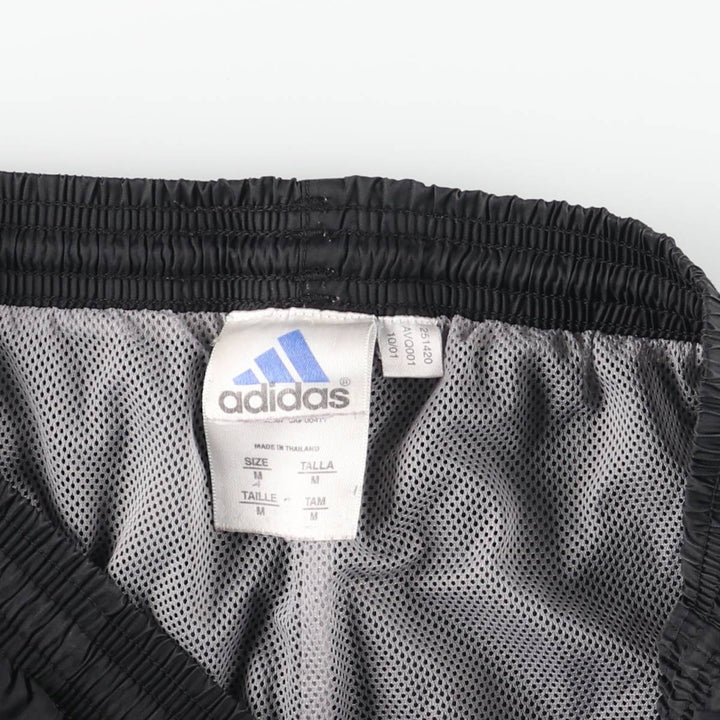 00'S Adidas nylon pants, rustling pants, men's size M Nylon black type Vintage Second Hand