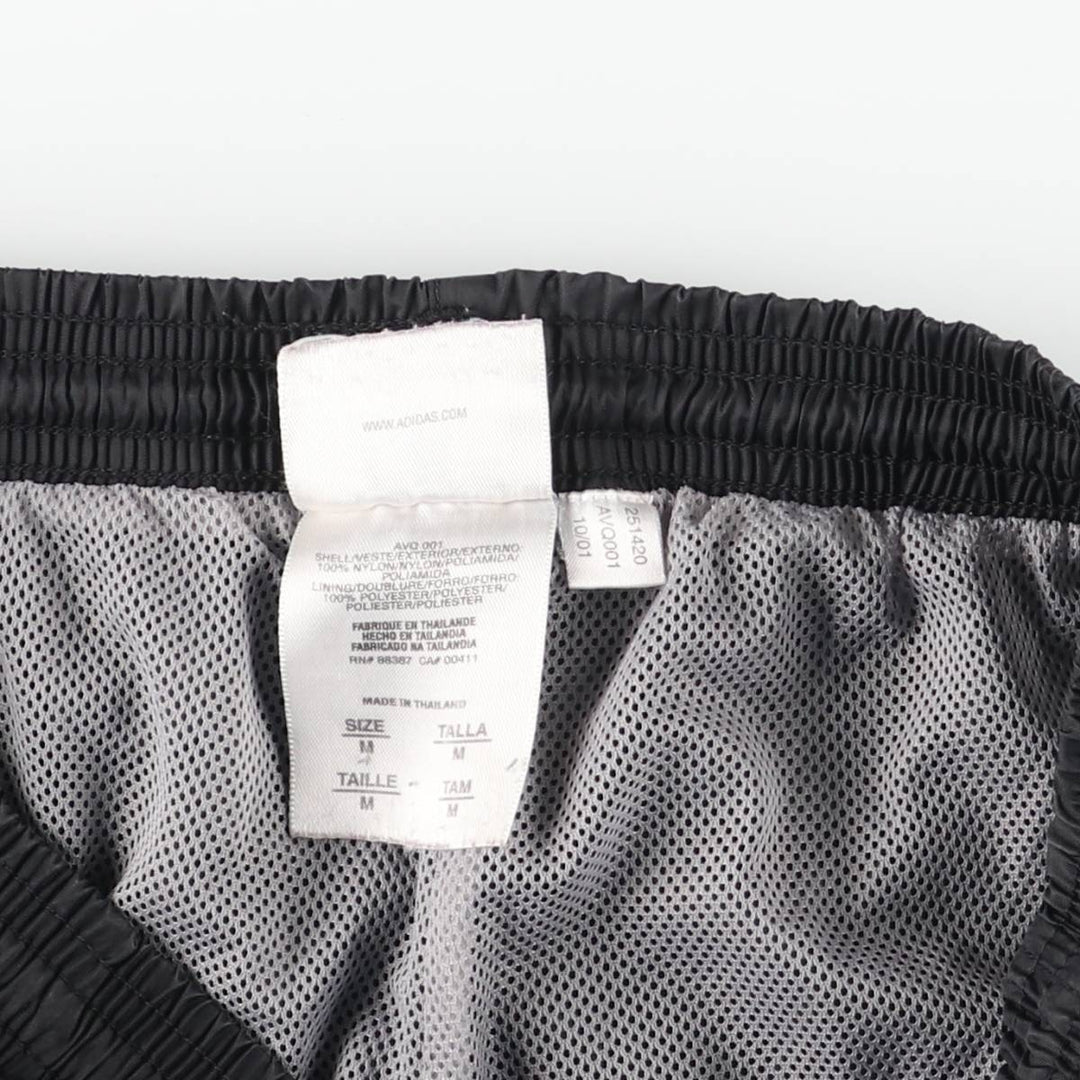 00'S Adidas nylon pants, rustling pants, men's size M Nylon black type Vintage Second Hand