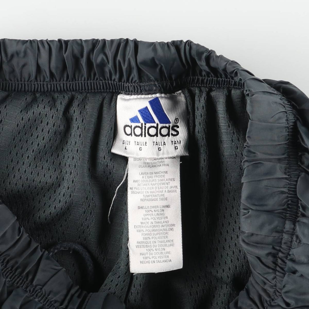 90s~00'S Adidas nylon pants, rustling pants, men's size L Nylon black type Vintage Second Hand