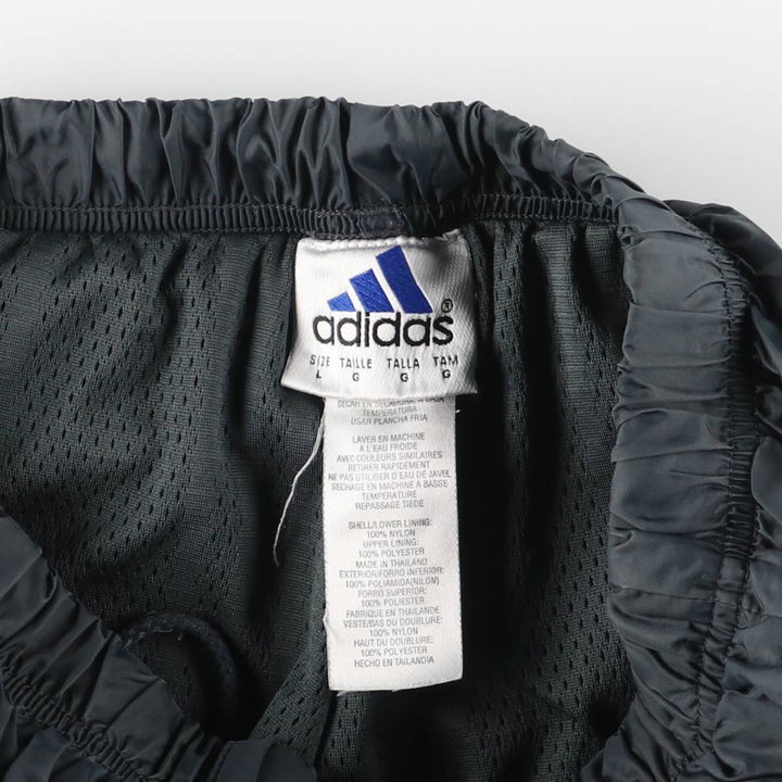 90s~00'S Adidas nylon pants, rustling pants, men's size L Nylon black type Vintage Second Hand