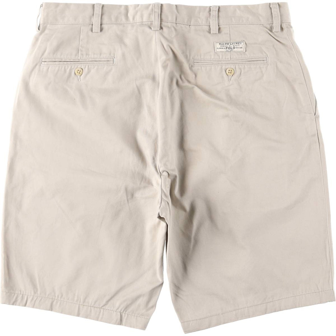 Ralph Lauren POLO by Ralph Lauren Chino Shorts, Men's Size W36 cotton Beige type Vintage Second Hand