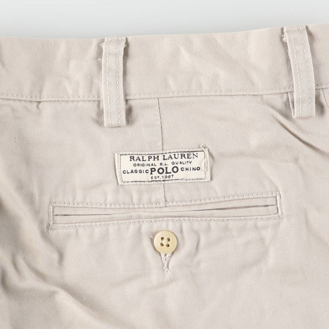 Ralph Lauren POLO by Ralph Lauren Chino Shorts, Men's Size W36 cotton Beige type Vintage Second Hand