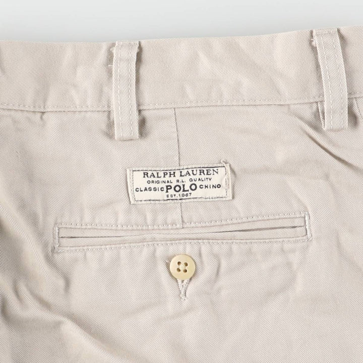 Ralph Lauren POLO by Ralph Lauren Chino Shorts, Men's Size W36 cotton Beige type Vintage Second Hand
