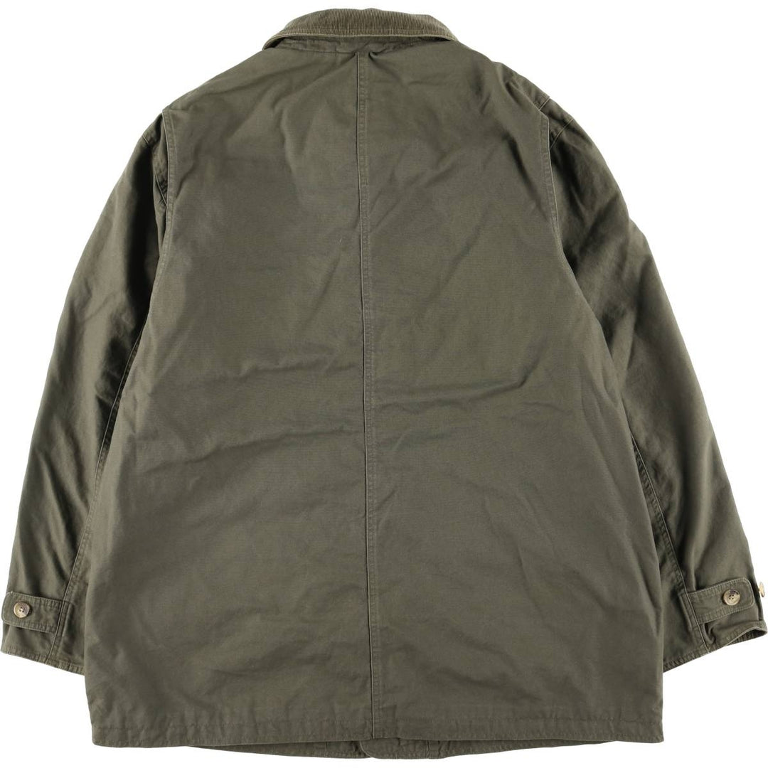 Vintage 80s-90'S Lands' End hunting jacket, men's size XL cotton Khaki type Vintage Second Hand