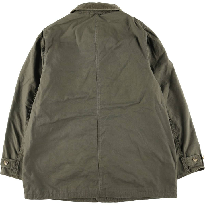 Vintage 80s-90'S Lands' End hunting jacket, men's size XL cotton Khaki type Vintage Second Hand