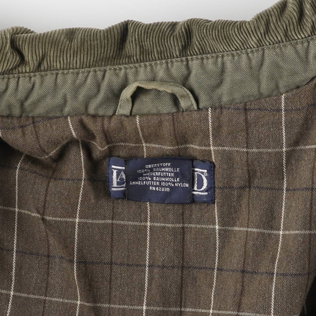 Vintage 80s-90'S Lands' End hunting jacket, men's size XL cotton Khaki type Vintage Second Hand