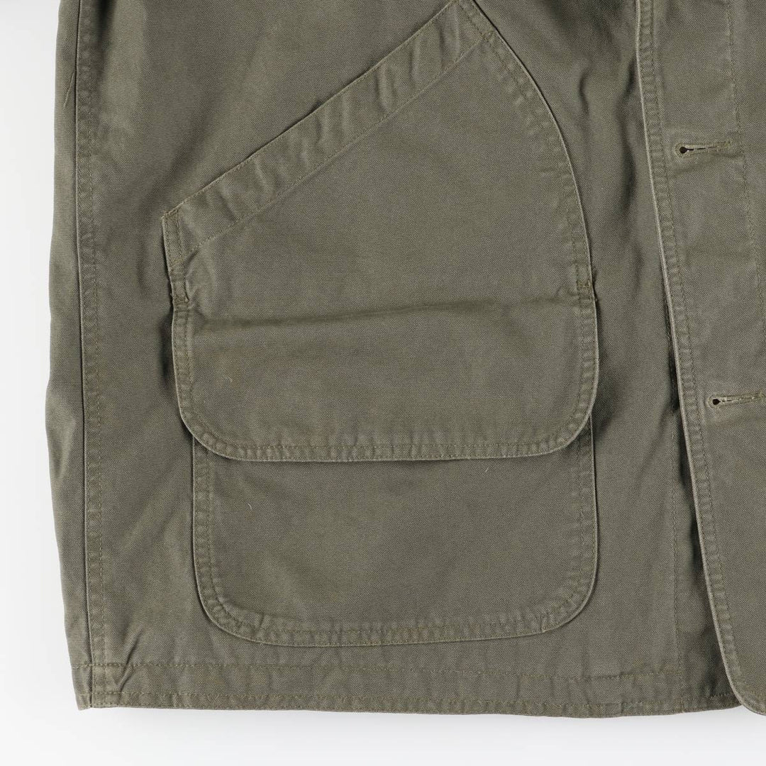 Vintage 80s-90'S Lands' End hunting jacket, men's size XL cotton Khaki type Vintage Second Hand