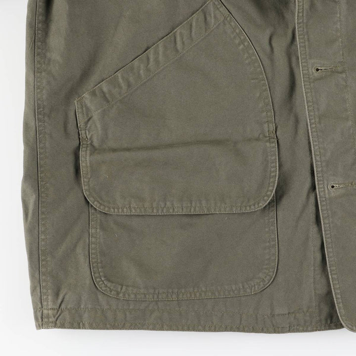 Vintage 80s-90'S Lands' End hunting jacket, men's size XL cotton Khaki type Vintage Second Hand