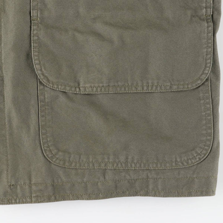Vintage 80s-90'S Lands' End hunting jacket, men's size XL cotton Khaki type Vintage Second Hand