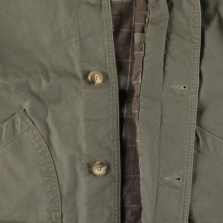 Vintage 80s-90'S Lands' End hunting jacket, men's size XL cotton Khaki type Vintage Second Hand