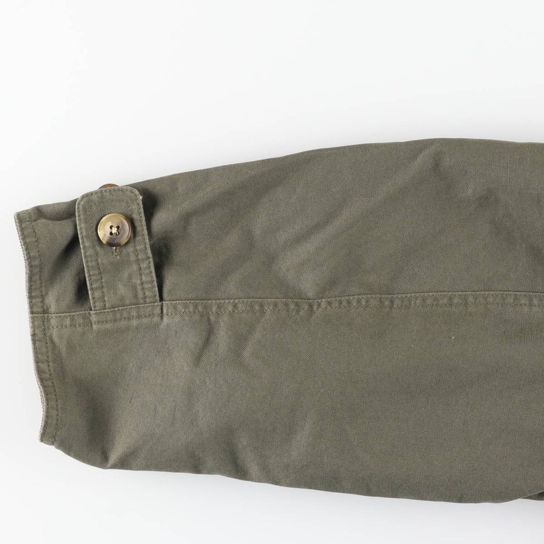 Vintage 80s-90'S Lands' End hunting jacket, men's size XL cotton Khaki type Vintage Second Hand