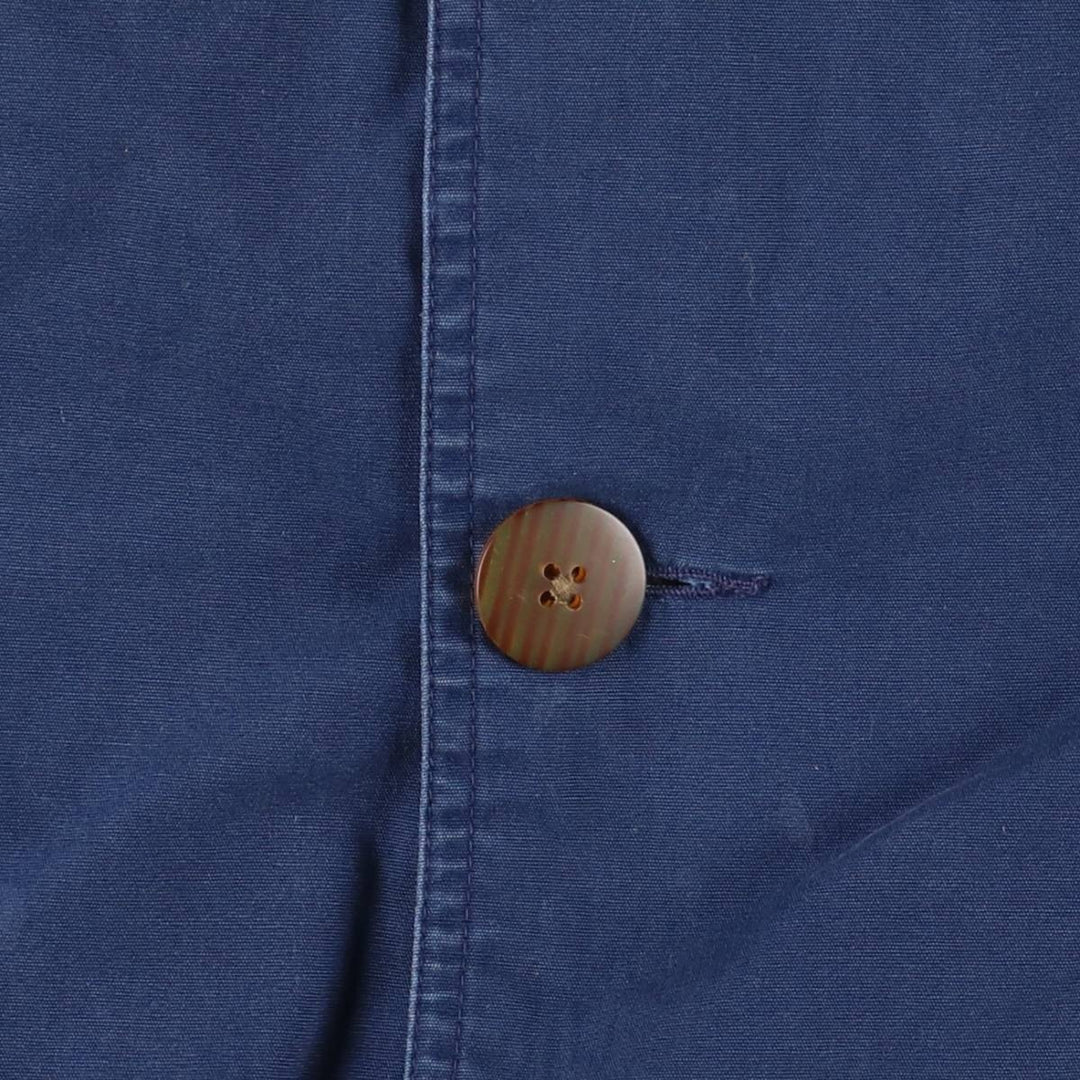 90'S J.Crew hunting jacket, men's size M cotton Navy blue Vintage Second Hand