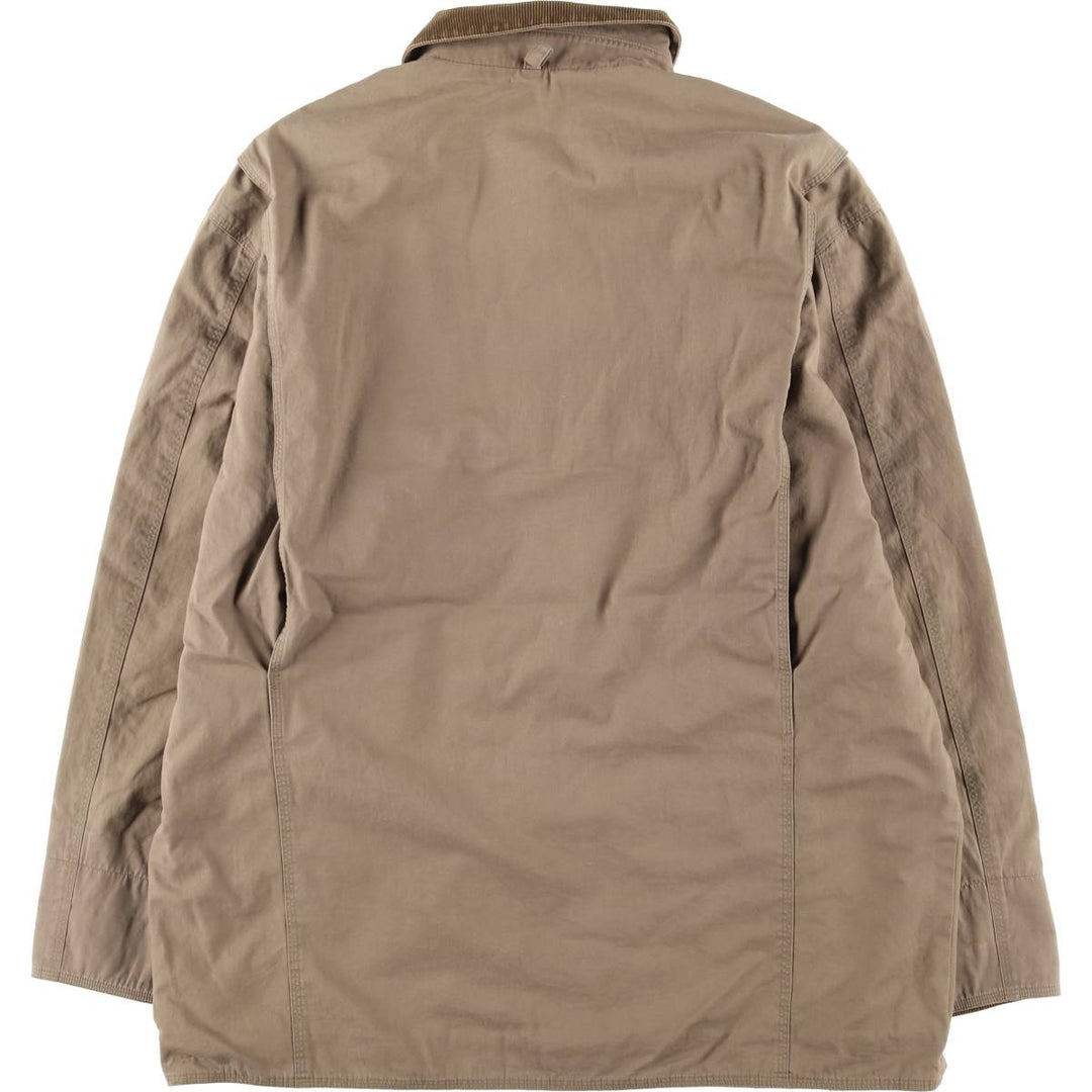 90'S J.Crew Vintage Hunting Jacket, Men's Size L cotton beige type brown Vintage Second Hand