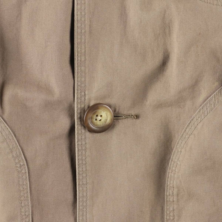 90'S J.Crew Vintage Hunting Jacket, Men's Size L cotton beige type brown Vintage Second Hand