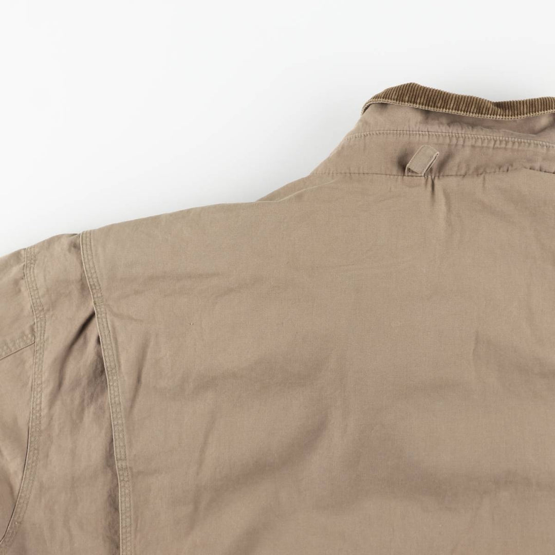 90'S J.Crew Vintage Hunting Jacket, Men's Size L cotton beige type brown Vintage Second Hand