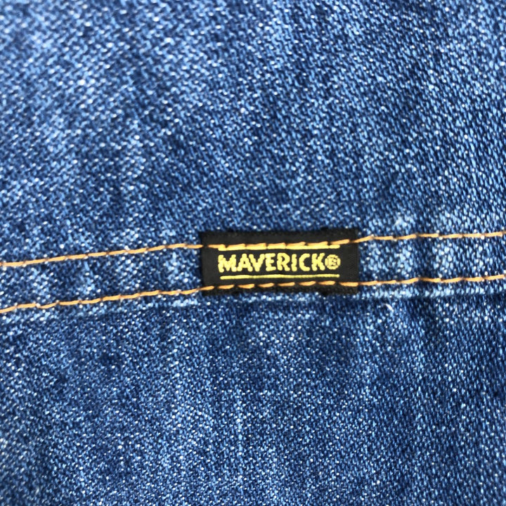 1970'S Maverick 3JL55NV Denim Jacket, Lunch Coat, Made in USA, Men's XL, Vintage cotton blue type Vintage Second Hand