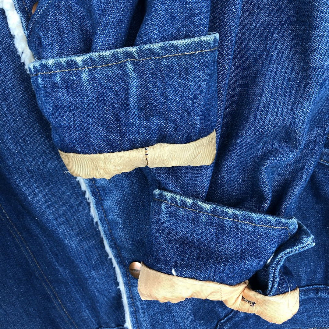 1970'S Maverick 3JL55NV Denim Jacket, Lunch Coat, Made in USA, Men's XL, Vintage cotton blue type Vintage Second Hand
