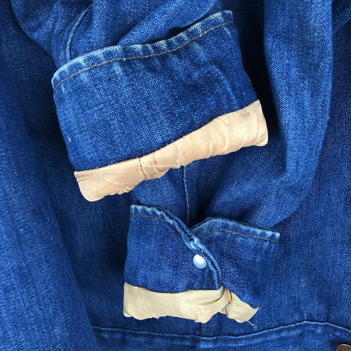 1970'S Maverick 3JL55NV Denim Jacket, Lunch Coat, Made in USA, Men's XL, Vintage cotton blue type Vintage Second Hand