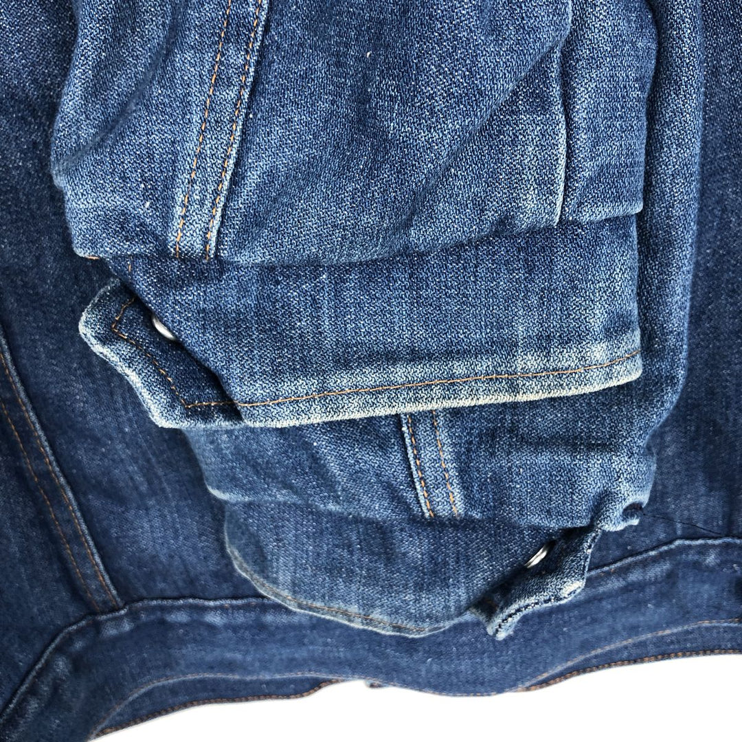 1970'S Maverick 3JL55NV Denim Jacket, Lunch Coat, Made in USA, Men's XL, Vintage cotton blue type Vintage Second Hand