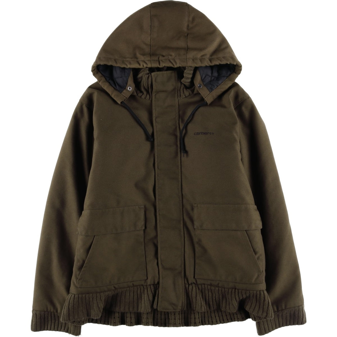 Carhartt Ranger Jacket, padded hoodie and puffer jacket, men's size L Nylon Khaki type brown Vintage Second Hand