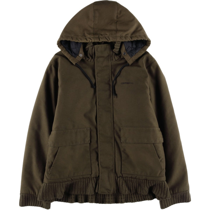 Carhartt Ranger Jacket, padded hoodie and puffer jacket, men's size L Nylon Khaki type brown Vintage Second Hand