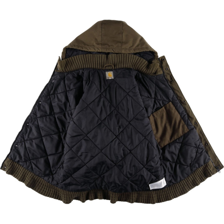 Carhartt Ranger Jacket, padded hoodie and puffer jacket, men's size L Nylon Khaki type brown Vintage Second Hand