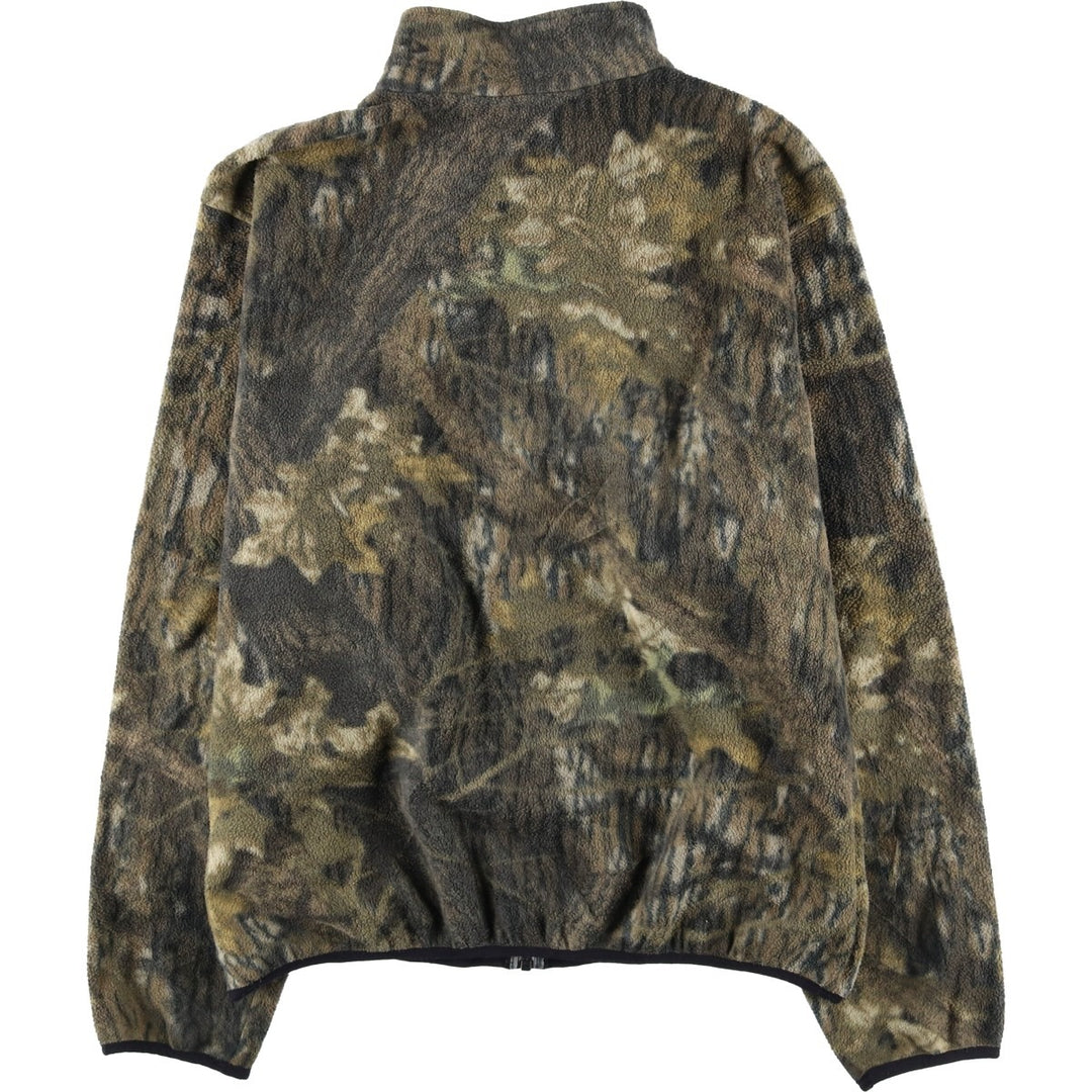 90s-00'S LLBean Realtree Camo Fleece Jacket, Made in USA, Men's XL, Vintage polyester Khaki type brown Vintage Second Hand