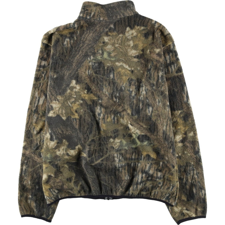 90s-00'S LLBean Realtree Camo Fleece Jacket, Made in USA, Men's XL, Vintage polyester Khaki type brown Vintage Second Hand