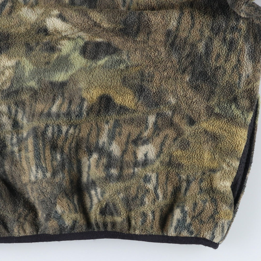90s-00'S LLBean Realtree Camo Fleece Jacket, Made in USA, Men's XL, Vintage polyester Khaki type brown Vintage Second Hand